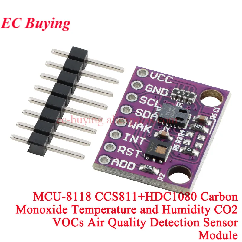 EC Buying 1-2 Stück GY-SGP30 SGP40 SGP41 MICS-6814 CCS811 TGS2600 BME680 Kohlendioxid-Gassensor Luftqualität CO2 CO NO2 NH3 TVOC eCO2 Erkennen 4