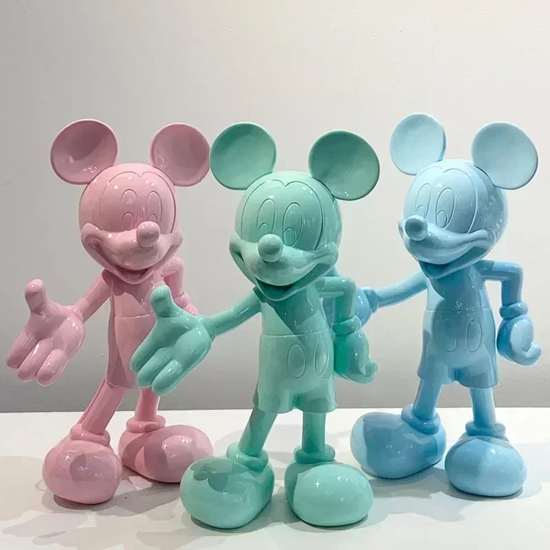 20/29cm Disney Mickey Mouse rysunek żywica powitalna postawa figurki Anime Cartoon Mickey Model statua ozdoba dla dzieci zabawka Gi