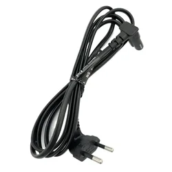 IEC C7 Figure 8 Power Cable Euro EU European 90 Degree Angle 2 Prong AC Power Supply Cord for Samsung Philips Sony LED TV Laptop