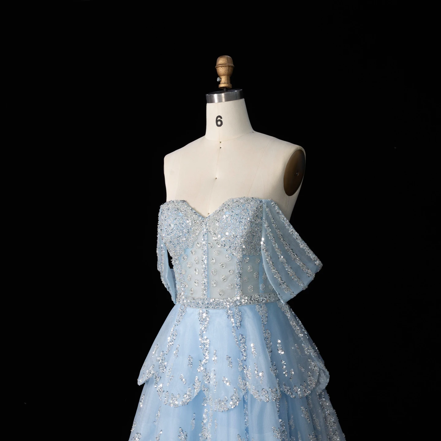 Sharon Said Luxuriöses Rüschen-Ballkleid in Rosa, Elegantes Gelbes Abendkleid, Formelles Ballkleid 2026 für Damen, Hochzeitsfeier, SS612, Maßanfertigung – Detail 7