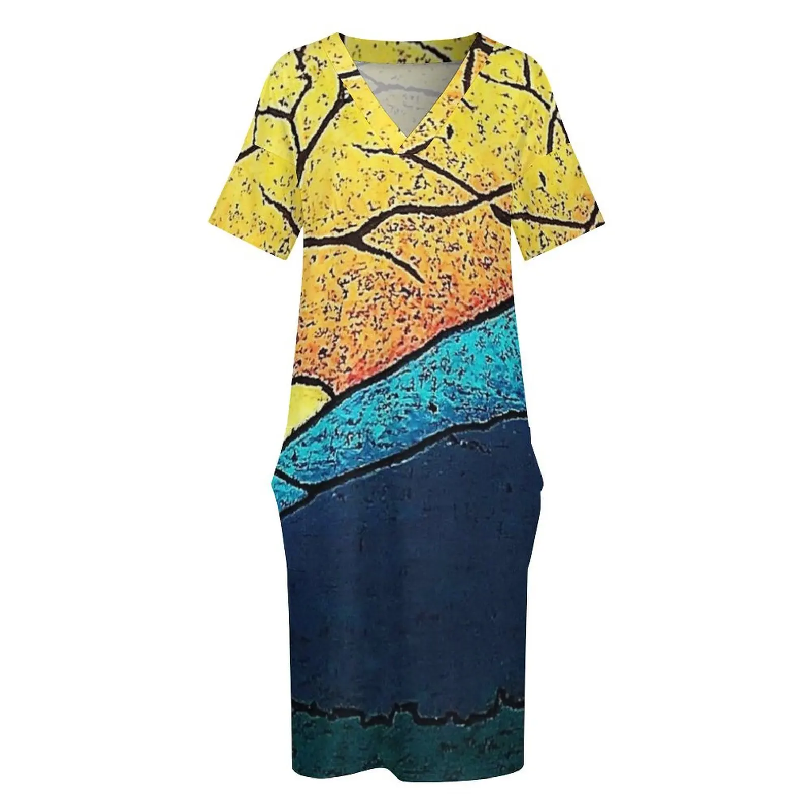 Coucher de soleil sur la crête robe ample à poches pour femmes 2025 robes pour femmes 2025 robes de cocktail