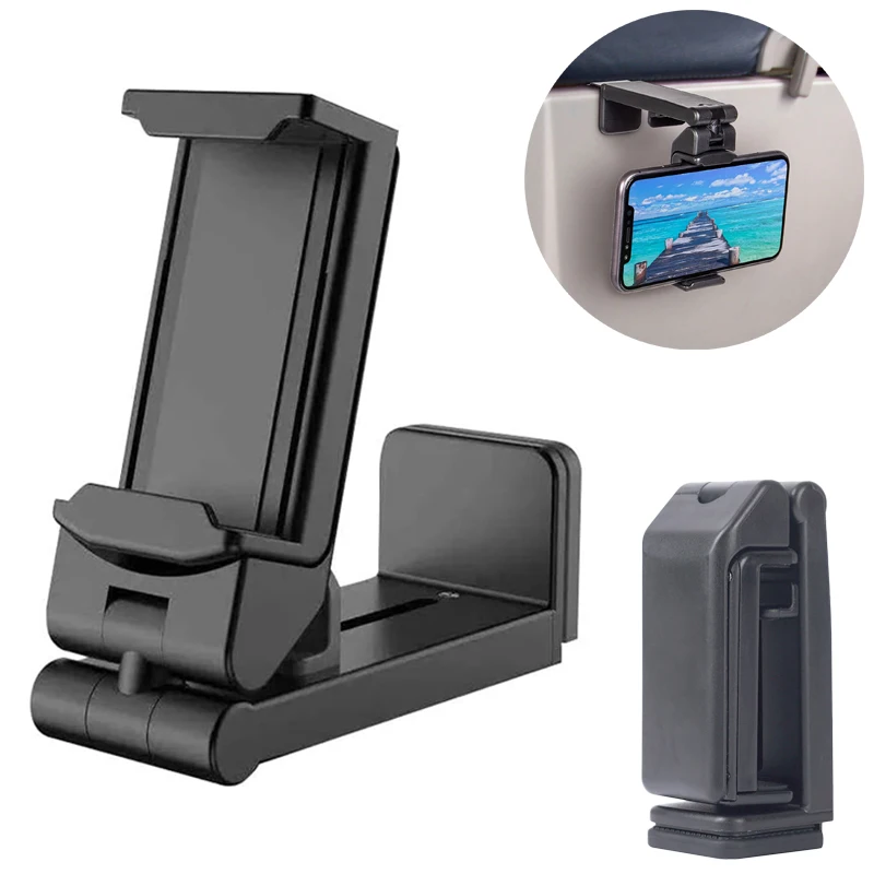 Replicate Airplane Cell Phone Stand Flight Mount Foldable Portable Phone Holder Desk Bed Phone Support Travel Essentials Gadgets