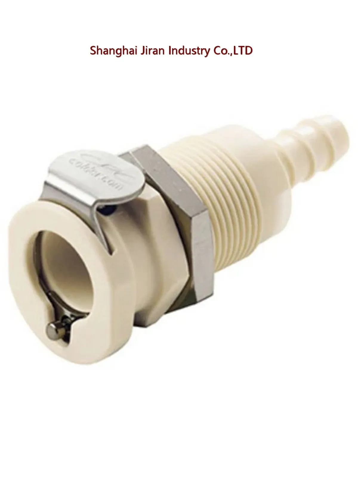 CPC PLCD1600412 Valved Panel Mount Hose Barb Coupling Body 1/4 ID Barb