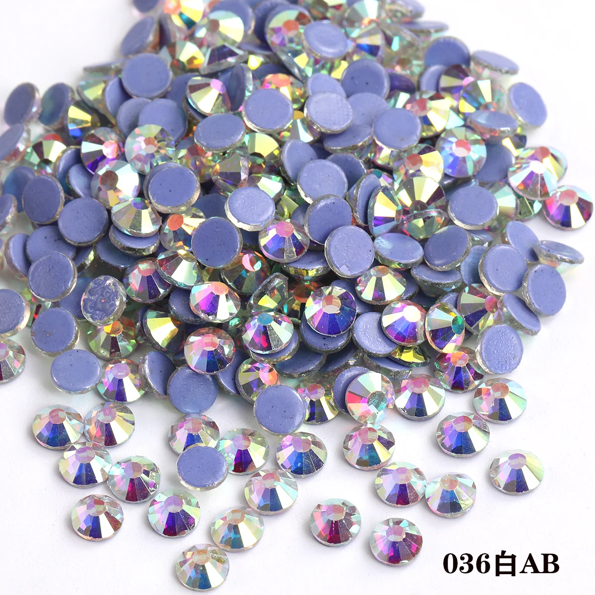 SS3~50 Crystal AB Hotfix Glas FlatBack Strass Eisen auf Strasssteinen Nail Art Dekorationen Stoff Kleidungsstück Kleid Apliques Top
