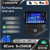 10.2inch car radio multimedia player For Ford Mustang 2010-2014 GPS navigation stereo Android Auto 8+256G Carplay 4G 360 Camera