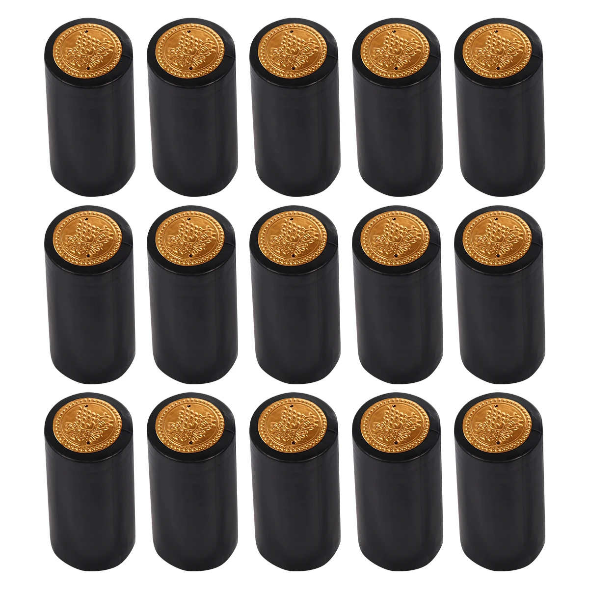 

100pcs Black Caps Heat Shrink Film Practical Easy Removal Suitable Winery Restaurant Home Bottle Cover Sealing