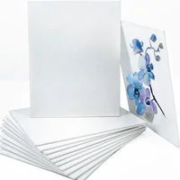 Tablero de lienzo para pintar, algodón, imprimado en blanco, adecuado para Gouache, acuarela, pintura al óleo acrílica, suministros de arte, 3mm, 6 uds.