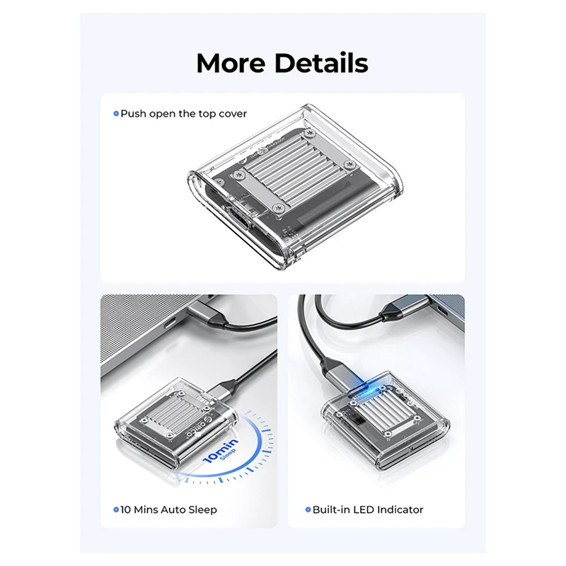 Корпус для SSD ORICO Nvme, 10 Гбит/с, Pcie
