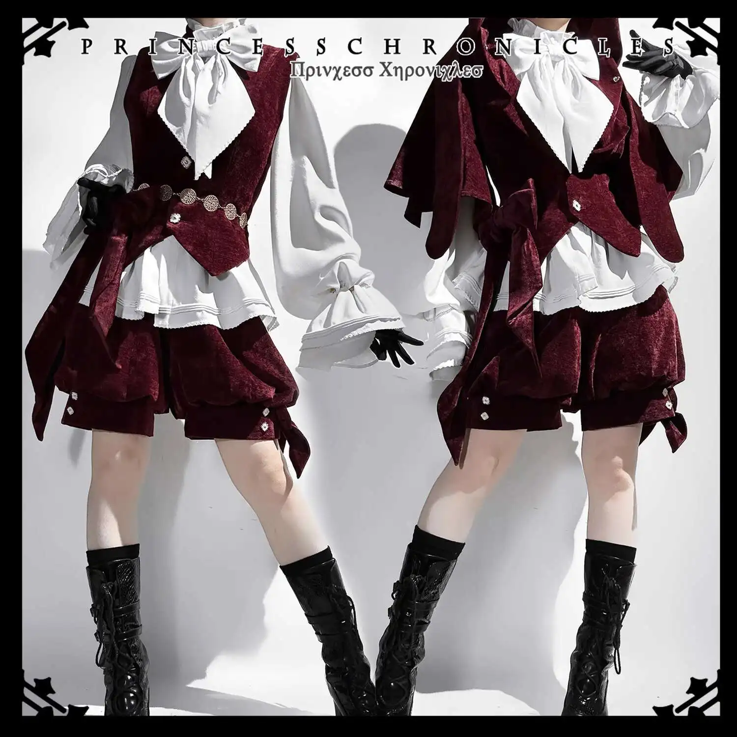 

New Fiesta Carnival Halloween Cos Cosplay Hunting Rabbits Retro Red Cute Coat Lolita Rabbit Ears Waistcoat Shorts