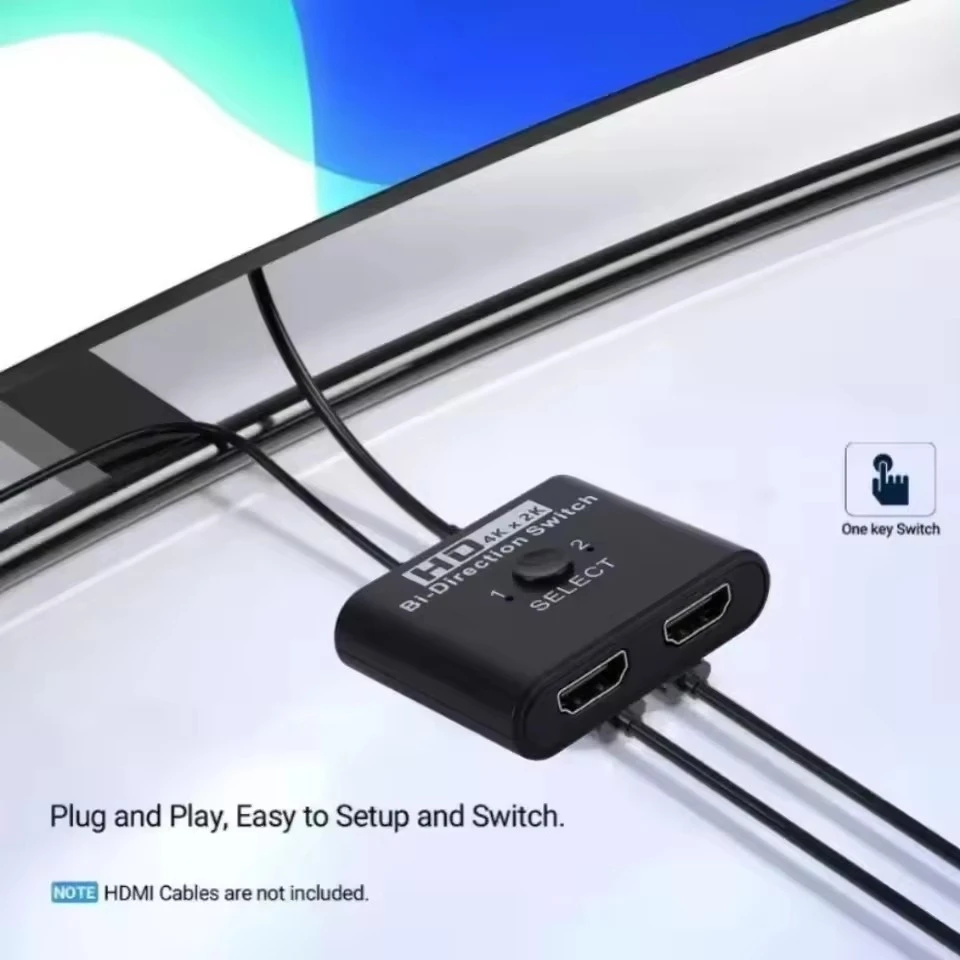 HDMI-kompatibler Switch Splitter 4K X 2K Bi-Direction 1x2/2x1 HDMI-kompatibler Switcher 2 In1 Out für PS4 TV Box Switcher Adapter – Detail 7