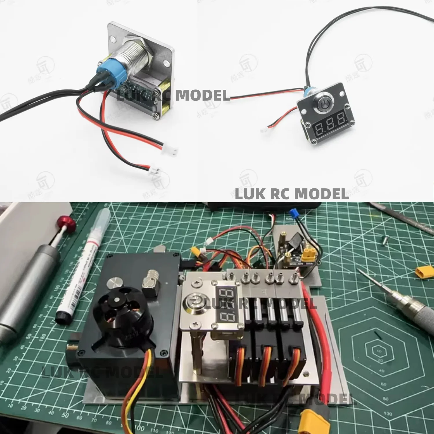 

Double E EC160E Excavator Switch Power Controller Circuit Button For 1/14 RC Digger Radio Loader K970 Model Hydraulic Loader DIY