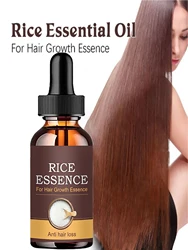 Aceite para el crecimiento del cabello, esencia de arroz fermentado, suero para el crecimiento del cabello, ingredientes nutritivos ricos, promueve un crecimiento más grueso y fuerte