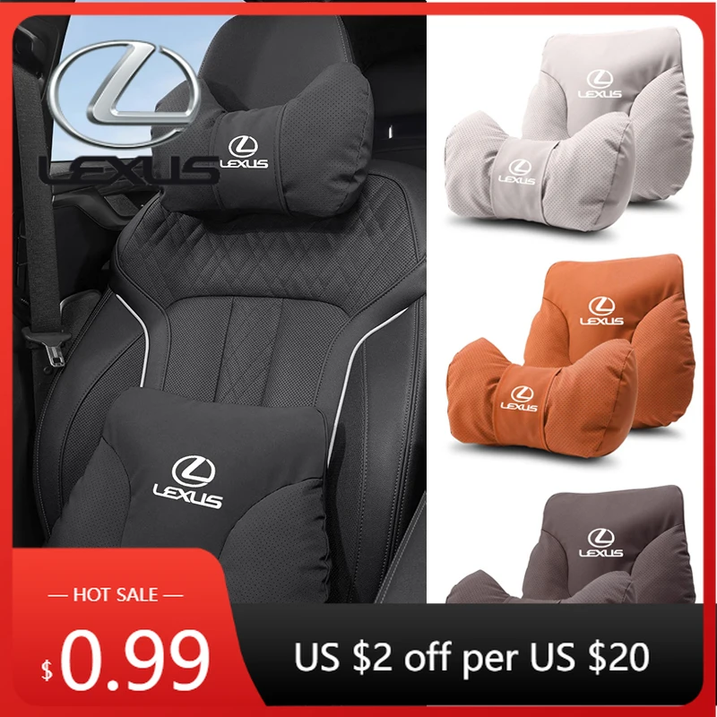 

Interior Stickers Suede Car Headrest Waist Pillow Car Accessories For Lexus RX330 IS250 Ct200h ES300h RX350 LS460 GX470 Neck Pil