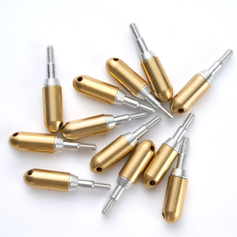 أطراف سهم صافرة ذهبية من Toparchery، رأس عريض للرماية، 140 حبة، أطراف سهم 50 مم، ملحقات الرماية، 6، 12، 24