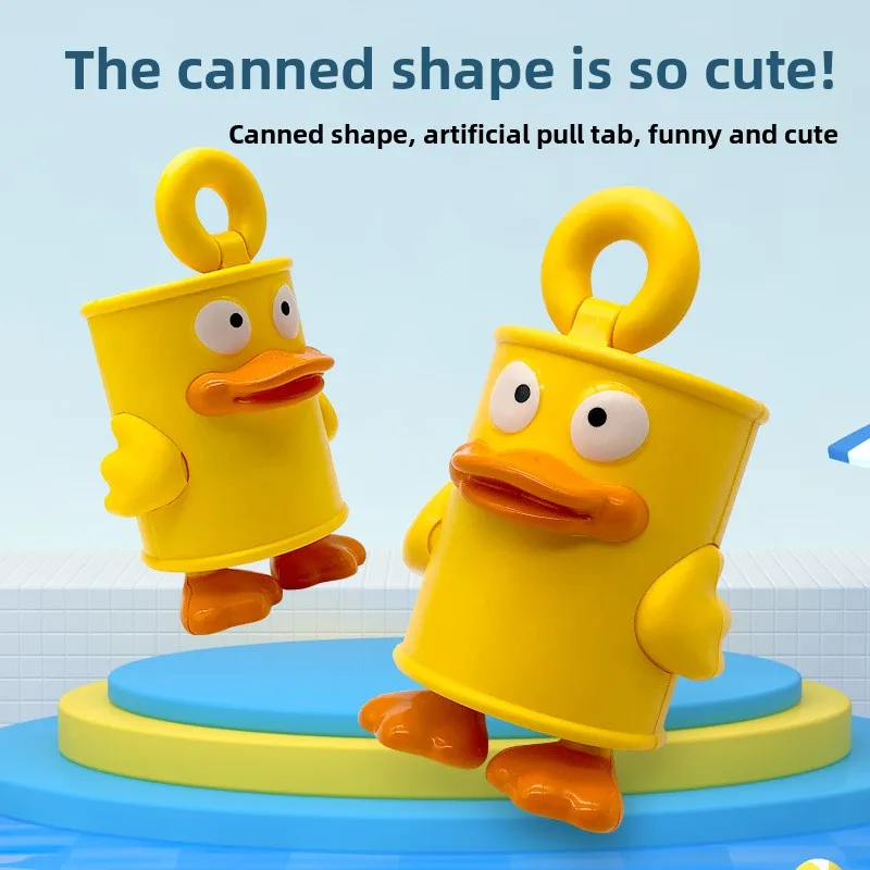 Pistolet de poupée canard en conserve à pulvérisation d'eau, jouet ornement de combat de plage, mini pistolet pour enfants