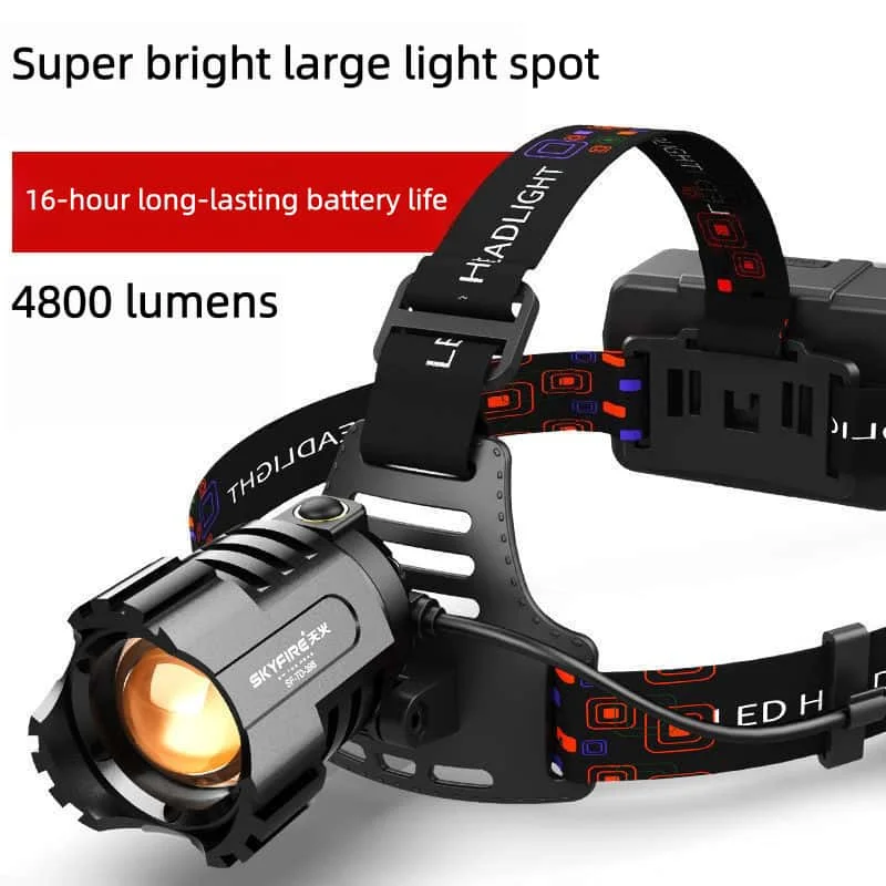 Manufacturer Tianhuo G5 headlight LED rechargeable lighting search light strong light wearable zoom fishing outdoor super