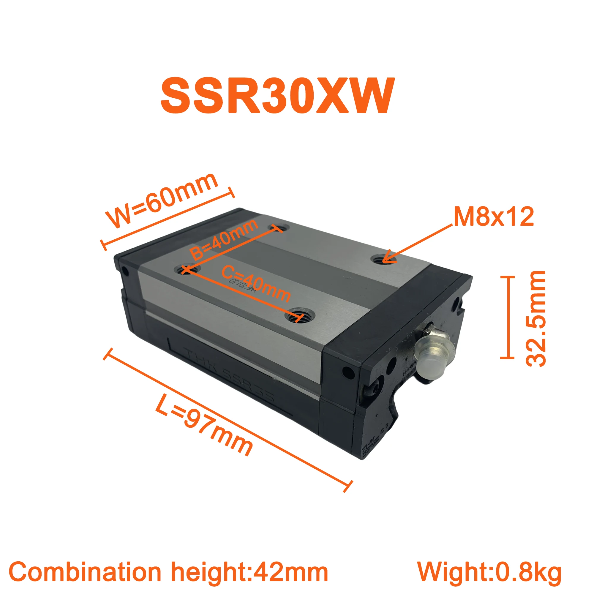 THK Linear Guide Slider SSR30XW SSR30 SSR30XWUU/SS SSR30XW1UU/SS GK BLOCK Carriage Linear Motion Control