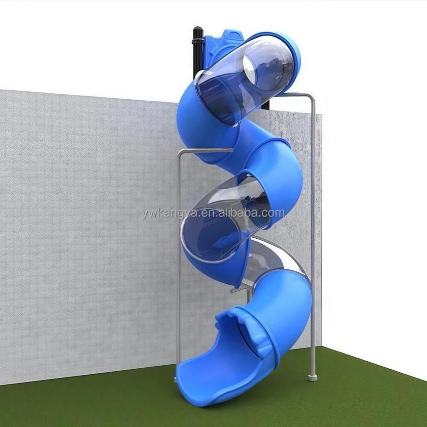 2026 Customized Spiral Plastic Children Slide Tube Indoor/outdoor Aquatic Sports Playground Facility S-shaped Transparent Tube S