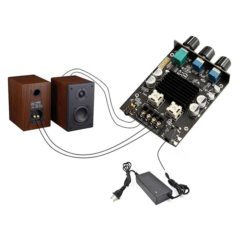 HFES HIFI TPA3116 Bluetooth Amplifier Audio Board 100Wx2 Class D Digital Sound Amplifier 2.0 Stereo Amp Power Amplificador Durab