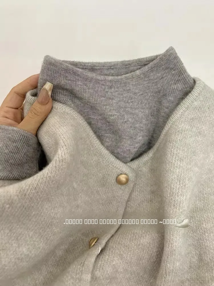 

ay Camere Knitted Long Sve f High Collar Women's Inner Wear Autumn Winter Korean Sle Sweater Base irt Top
