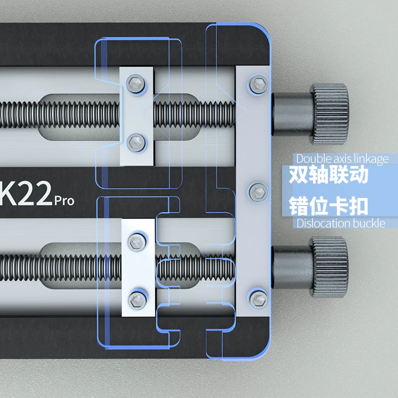 Mijing K22 Pro Universal Phone Mainboard Maintenance CPU NAND Fixture Glue Remove Welding Repair Double Bearing Clamp