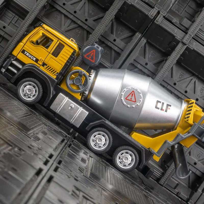 シミュレーションセメントミキサーモデルコンクリートエンジニアリング車両子供用プルバック音響光学玩具車ギフト豊富な詳細