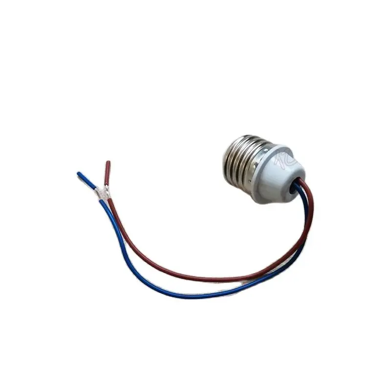 E14 E27 Lead Power Lamp Holder 220V E14 E27 Lamp Holder Screw with Wire Plastic LED Lampholder for Crystal Lighting Modification