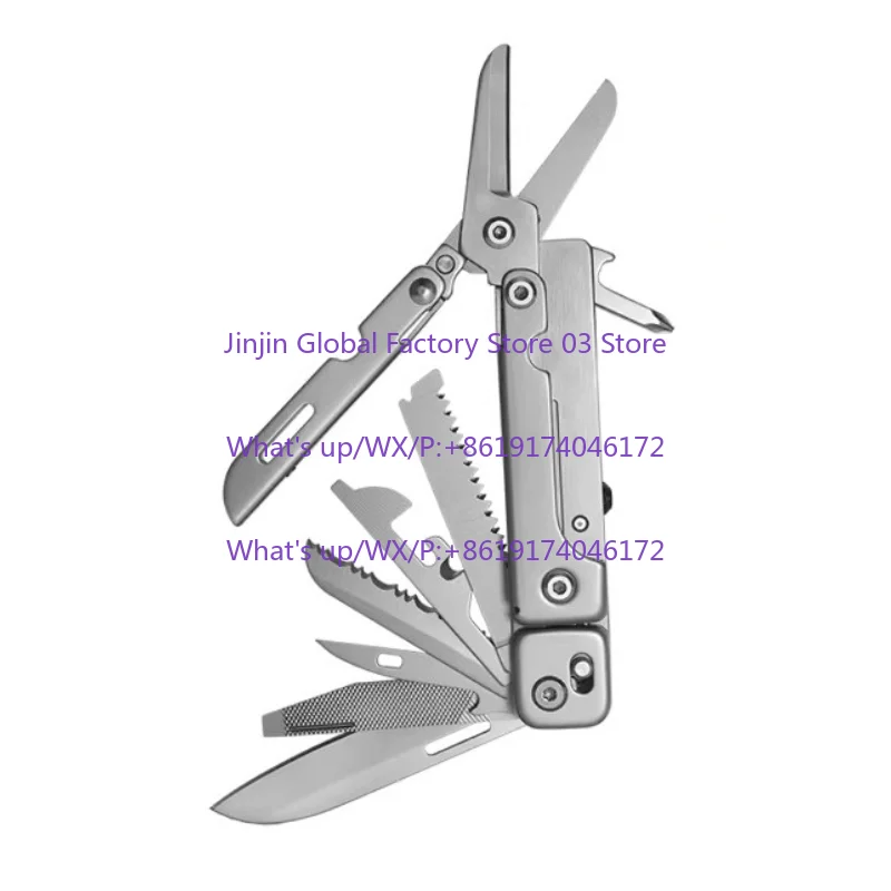 Steel 9 Multifunctional Outdoor Camping Equipment Multi-opening Knife Scissors Portable Practical Folding Knife Vehicle Tools