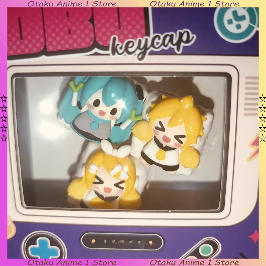 كارتون هاتسون ميكو ثلاثية الأبعاد لوحة المفاتيح الديكور ميكو رين لين Keycap لملحقات لوحة المفاتيح الميكانيكية ذات المحور المتقاطع
