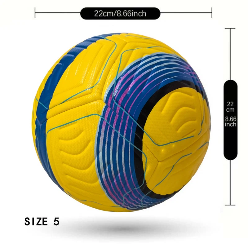 크기 5 축구 공 전문 공식 리그 축구 야외 경기 훈련 공 PU 소프트 매끄러운 열 접합 기술