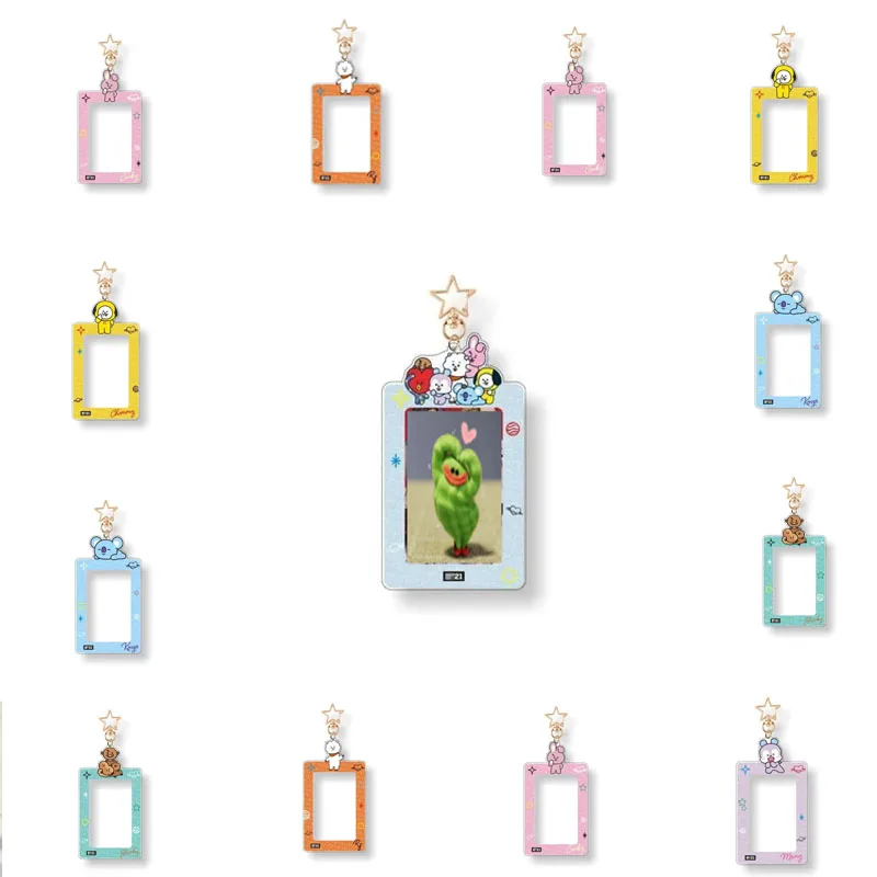 2026 Kawaii BT21 Card Holder Keychain Card Storage Pendant ID Photo Storage Card Bag Anime Gift Toys Fan gifts 2026 view 2