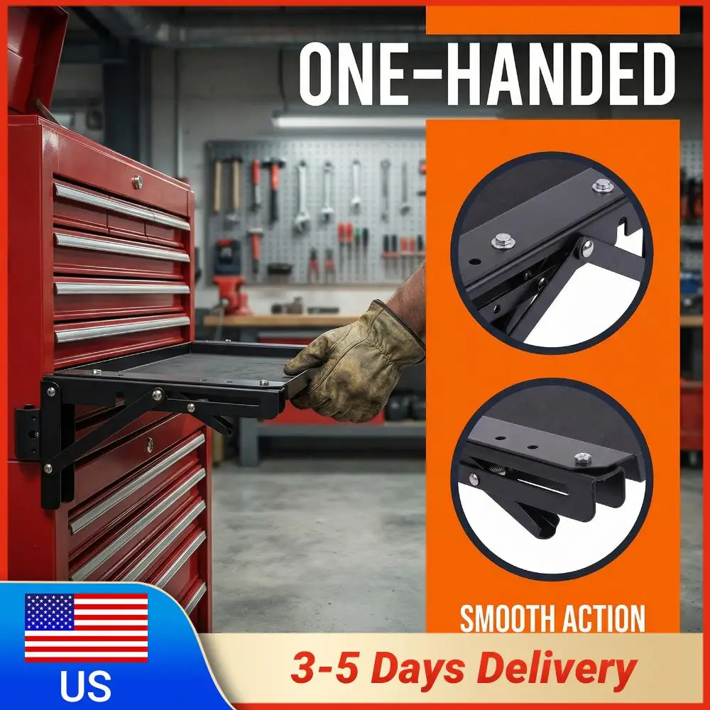 

Мощный магнитный лоток для инструментов, не требующий сверления, сверхпрочный складной рабочий стол, износостойкий, совместим с ящиками для инструментов Packout