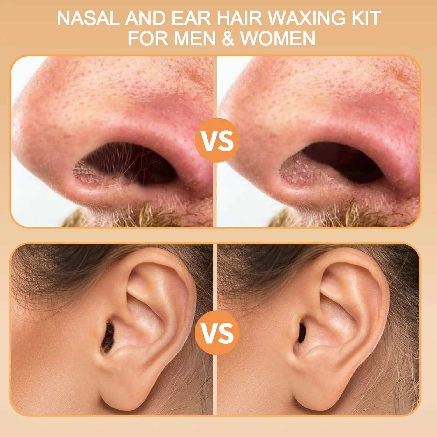 50g鼻毛スティックワックスビーンセット 鼻毛ワックスアプリケーター 無痛鼻毛除去ツール ワックスアクセサリー 蜜蝋安全