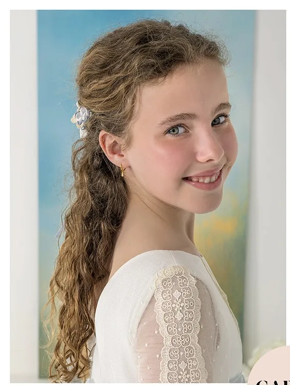 Custom Flower Girl Dress with Waist Bow for First Communion, Children's Birthday Party, and Beauty Pageant