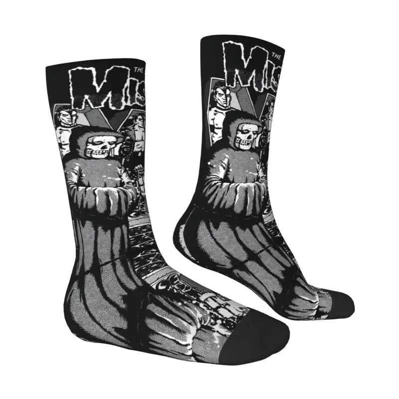 Punk Rock Misfits Return Dress Socks Men's Women's Warm Fashion Horror Heavy Metal Music Crew Socks