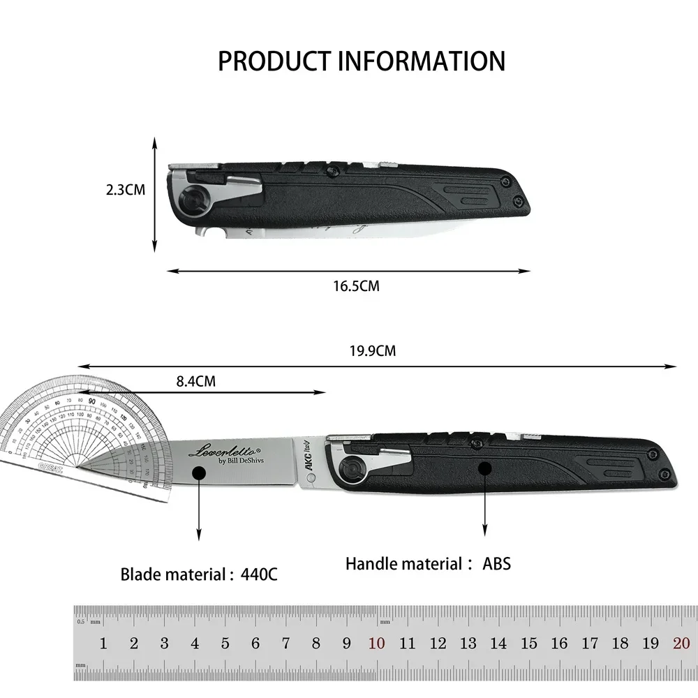 Coltsock Folding Pocket Knife 440C Blade ABS Handle High Quality Outdoor EDC Survival Camping Hiking Hunting Tools