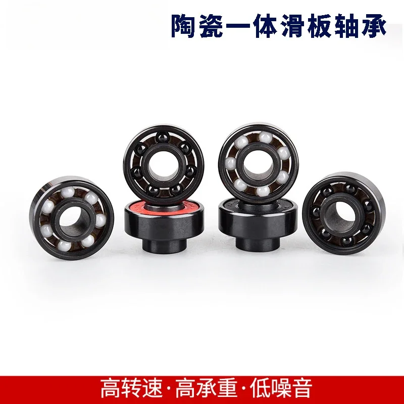 8pcs 608 2RS Hybrid Ceramic Ball Bearing 8*22*7mm ABEC-11 High Speed Roller Skate Skateboard Wheel Miniature Longboard Bearings