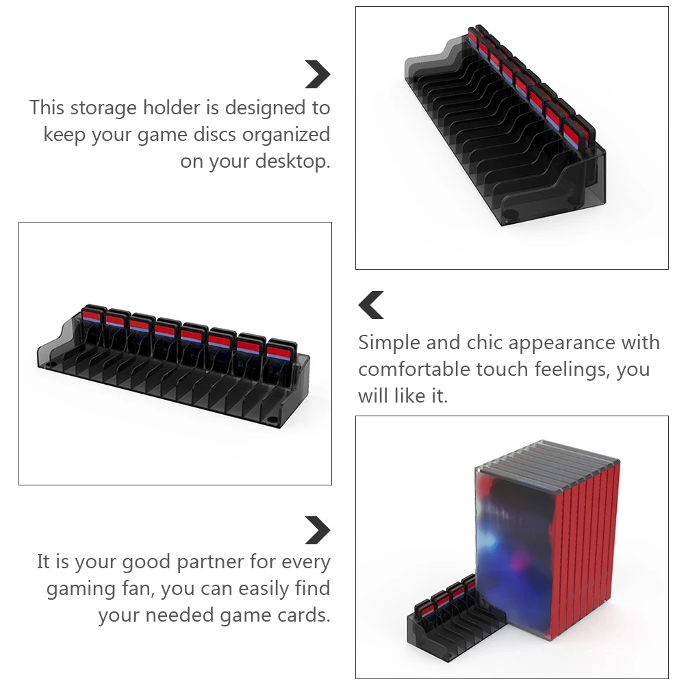 

Vertical Discs Holder Rack Game Cards Storage Organizer Desktop Stand For Gaming Lovers Gift Simple Chic Design Easy Find Game