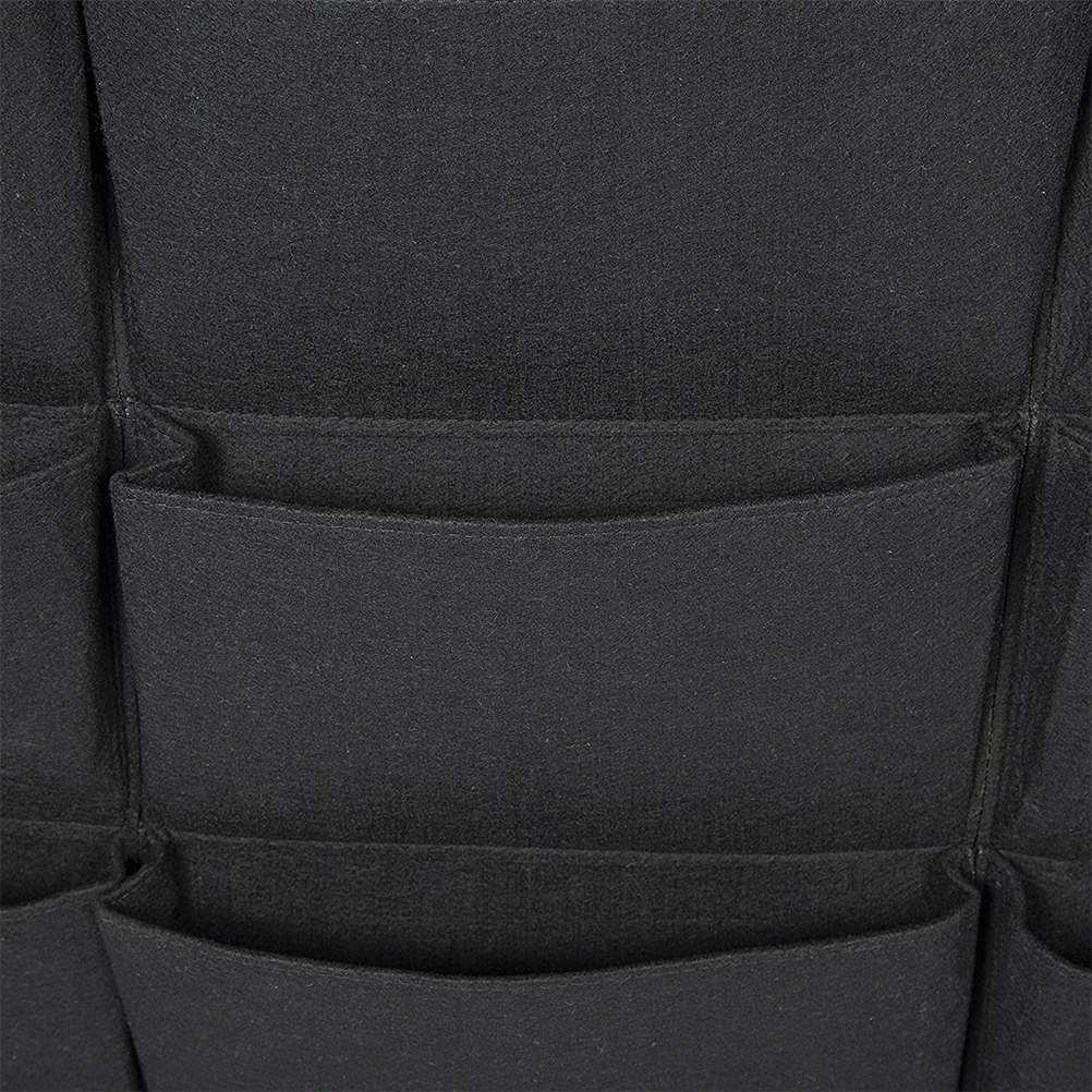 

Wall Hanging Plant Bag Vertical 12 Pocket Felt Grow Bag For Garden Outdoor Black Space Saving Plant Container Hanging Planter