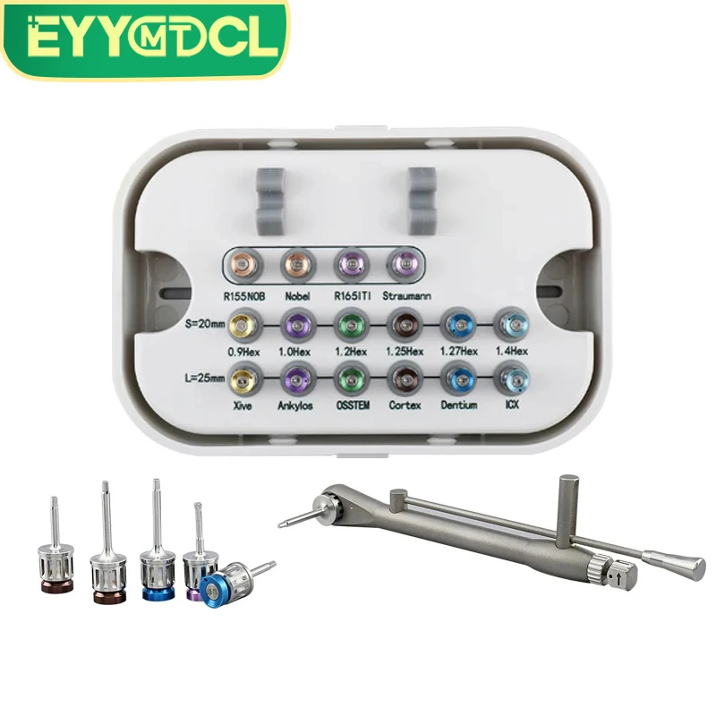

EYY Dental Implant Tooth Tool Kit Replacement Torque Screwdrivers Wrench Ratchet Drivers 15-70NCM Universal Dentist Tools