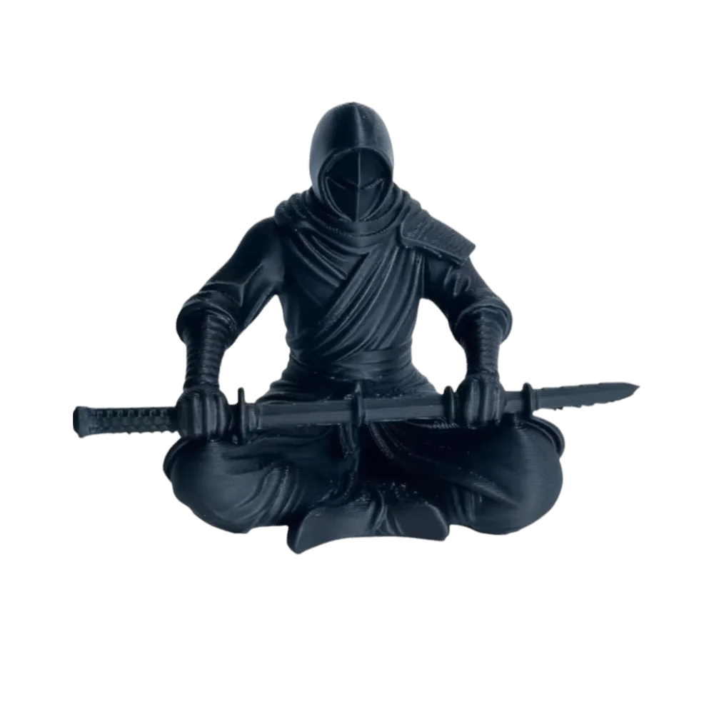 Creative Sitting Pose Ninja Ornaments Dark Style Home Decor Zen Statue 3D Printed Warrior Figurine Gift