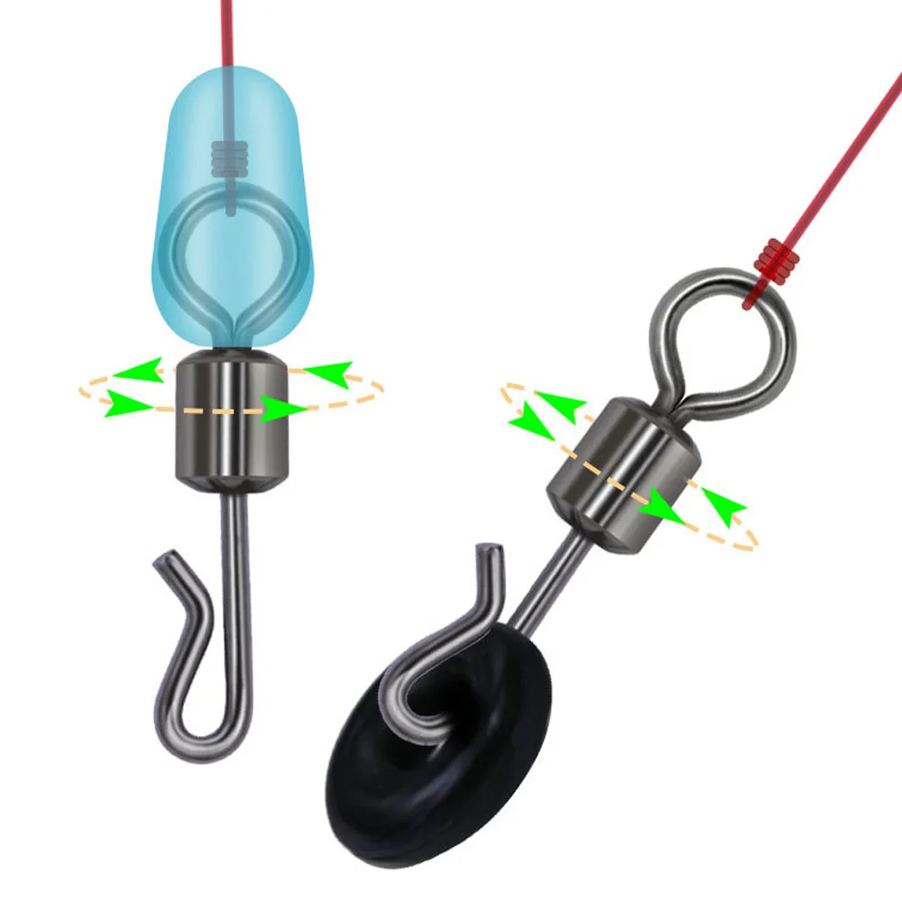 Conectores giratorios Q con rodamiento para pesca de carpa - imagen 3