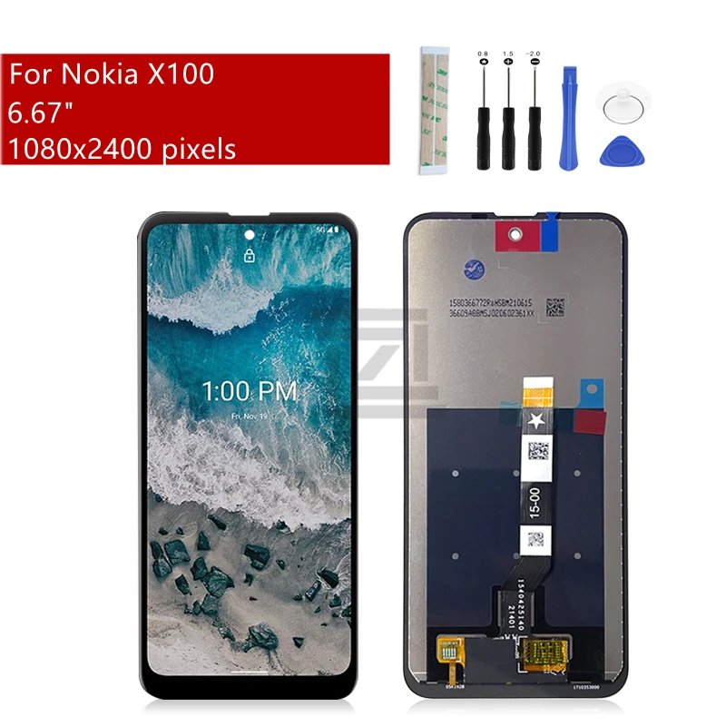 For Nokia X100 LCD Display Touch Screen Digitizer Assembly IPS Display Replacement Repair Parts 6.67\