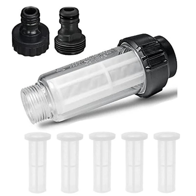 

High Pressure Washer Water Filter For Karcher K2 K3 K4 K5 K6 K7 G 3/4'' Water Filters With 2 Filter Cores For Lavor For Nilfisk