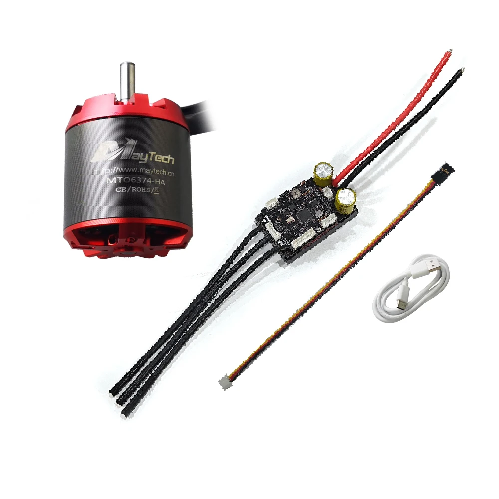 

Maytech 6374 90KV Unsealed Sensored Motor High Torque 100A V6 based VESC Controller DIY Electric Skateboard Lawnmower Robots