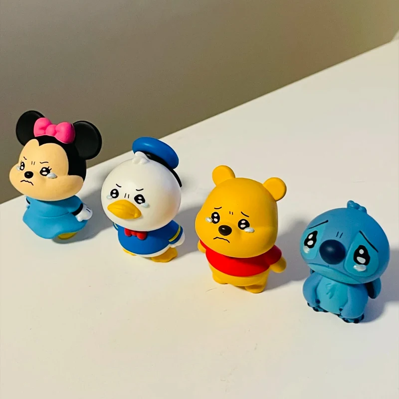 

in stock genuine TAKARA TOMY Disney Minnie Winnie the Pooh Stitch Donald Duck Gashapon Crying style Anime Figure Model Toy gift