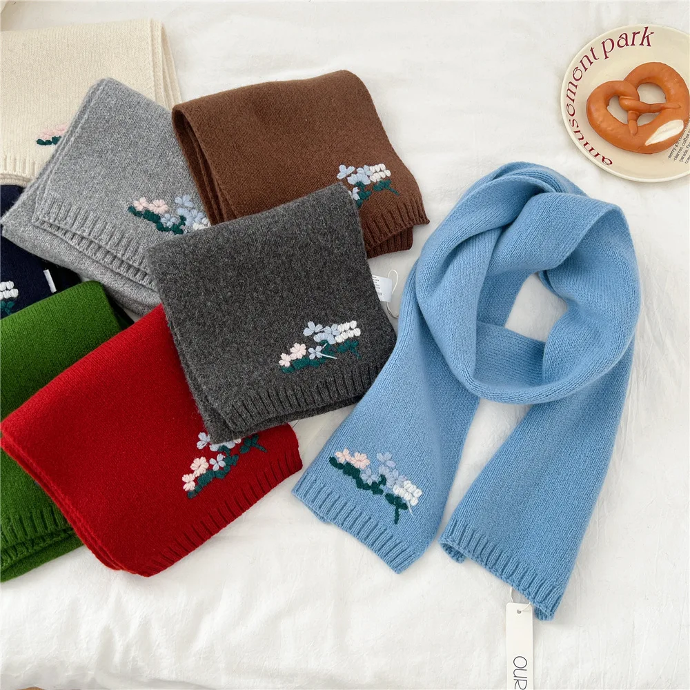 

Женский вязаный шерстяной шарф для осени и зимы, теплый, модный, в парном стиле, универсальный длинный шарф-снуд для зимы