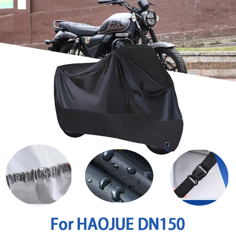 Полные чехлы для мотоцикла HAOJUE DN150, автомобильные чехлы на открытом воздухе, защита от солнца, пыли, без ушей, утолщенные оксфордские чехлы, аксессуары