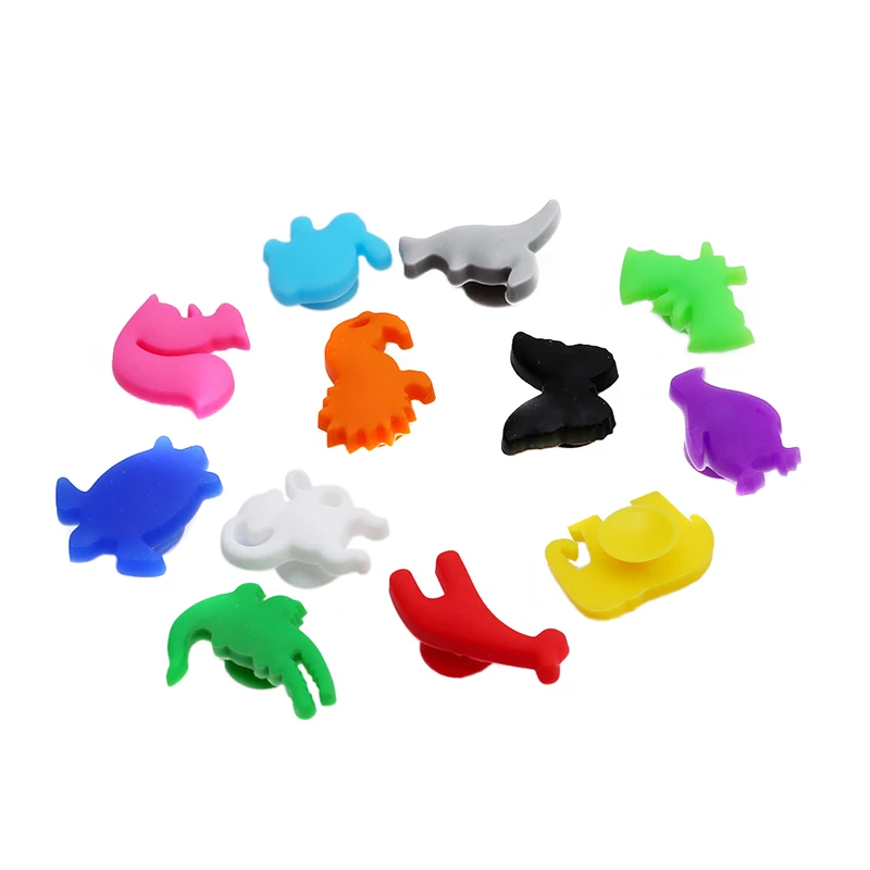 6/12PCS Party Dedicated Animal Suction Cup Wine Glass Silicone Label Silicone Wine Glasses Recognizer Marker Tea Accessories