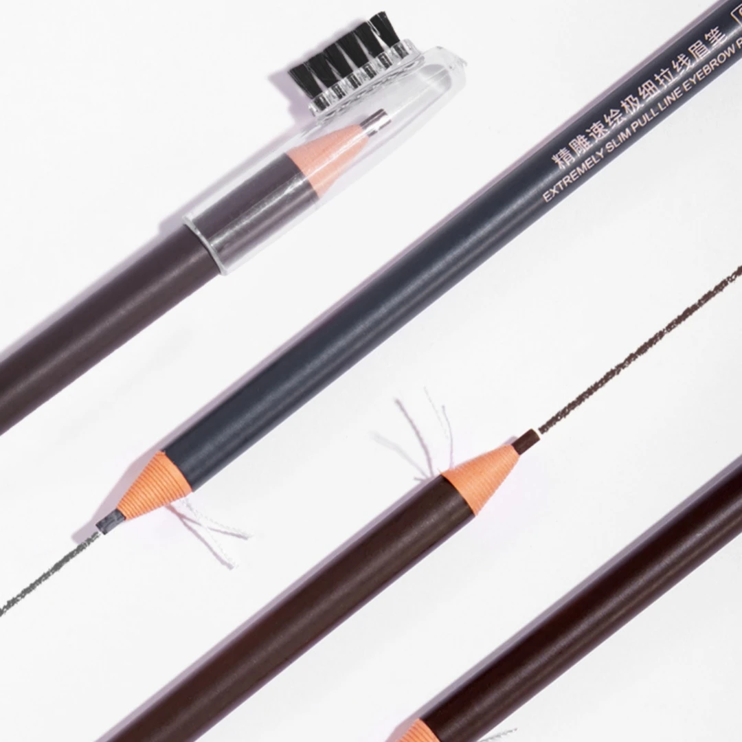 3PCS high-quality 2mm ultra-fine wire eyebrow pencil with precision carving, quick drawing, smooth and waterproof makeup pen